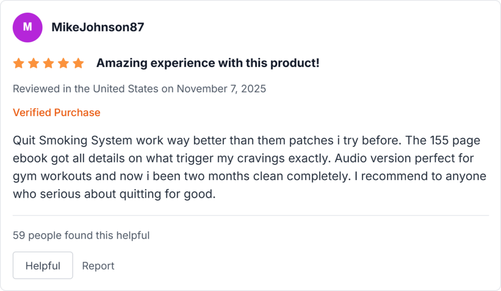 Quit Smoking System Reviews