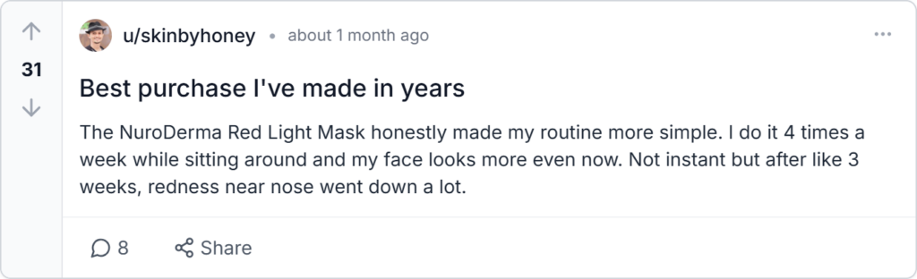 NuroDerma LED Light Mask Reviews