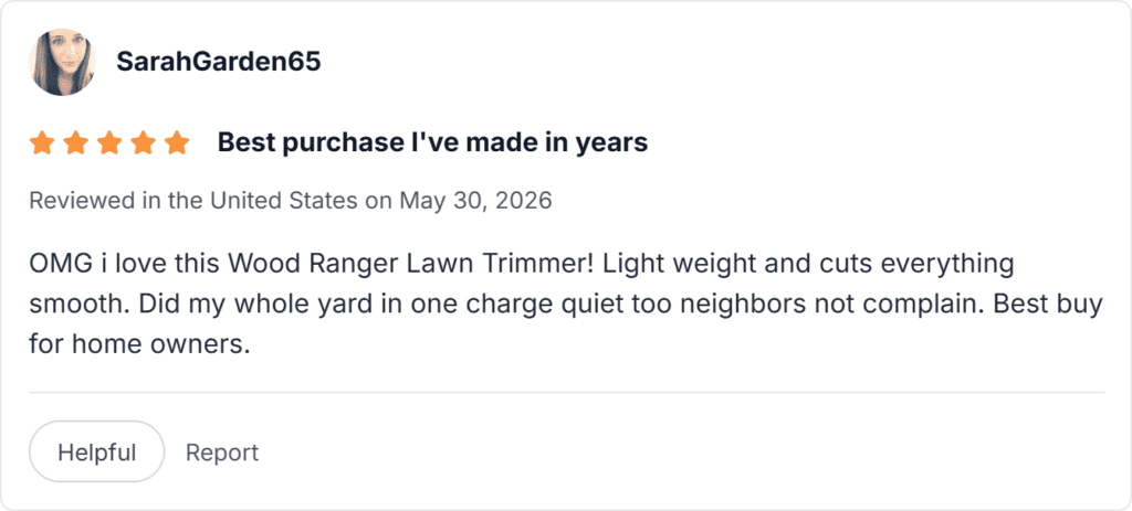 Wood Ranger Weed and Lawn Trimmer Reviews 