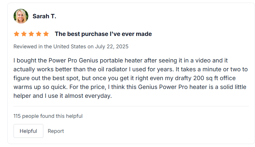 Power Pro Genius Heater Reviews from Amazon