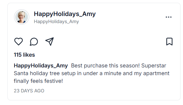 Superstar Santa Tree Reviews From Instagram