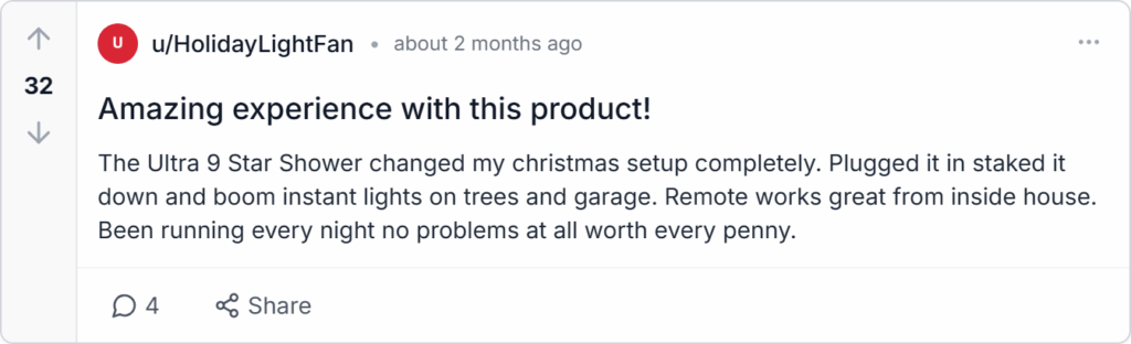 Star Shower Ultra 9 Reviews