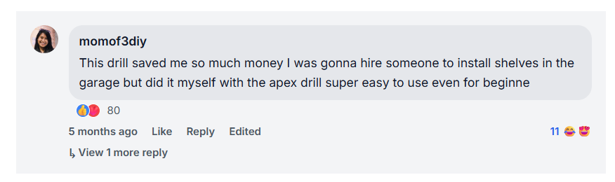 Apex Drill Reviews From Facebook