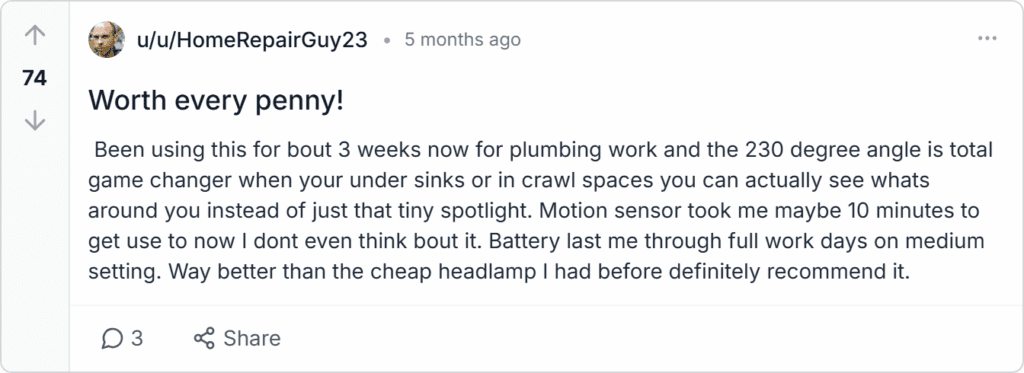 LumenLight LED Headlamp Reviews