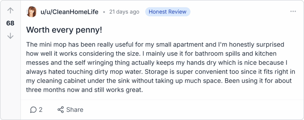 Mini Mighty Mop Reviews