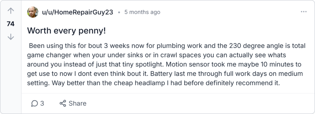 LumenLight LED Headlamp Reviews