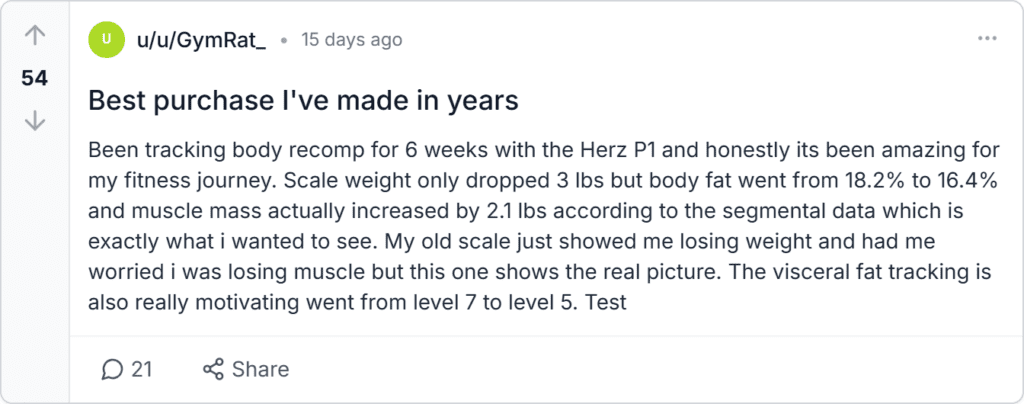 Herz P1 Smart Scale Reviews