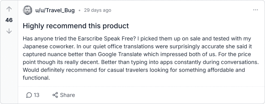 Earscribe SpeakFree Reviews