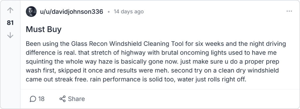 Glass Recon Windshield Cleaning Tool Reviews