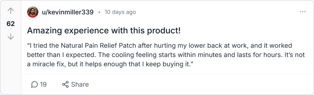 Pain Relief Patches Reviews
