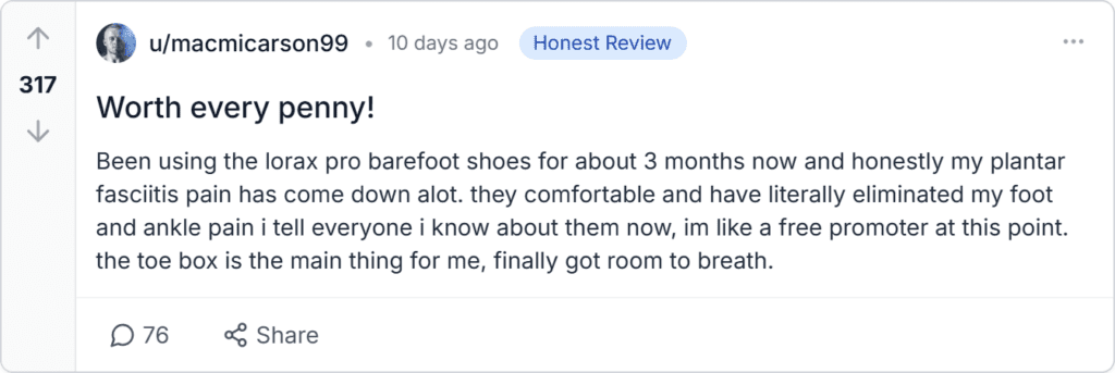 Lorax Pro Barefoot Shoes Reviews