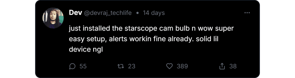 Starscope Camera Lightbulb Reviews