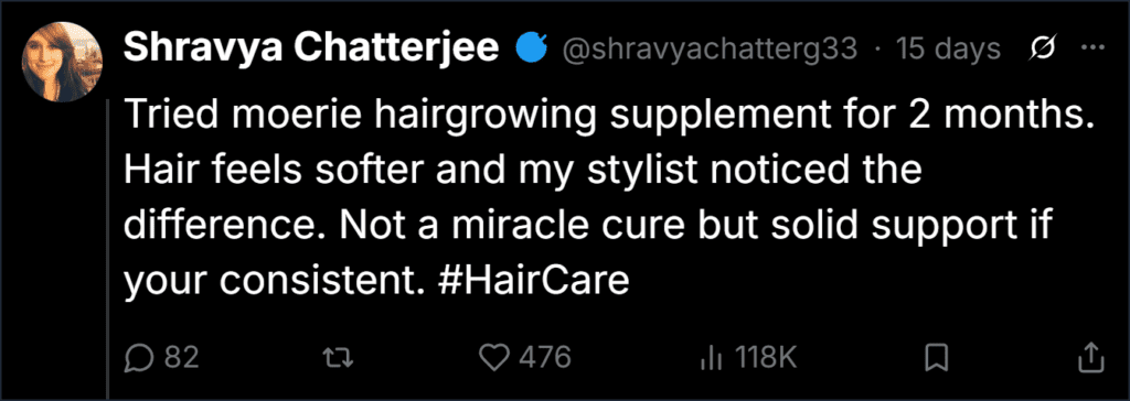 Moerie Hair Regeneration Pills Reviews