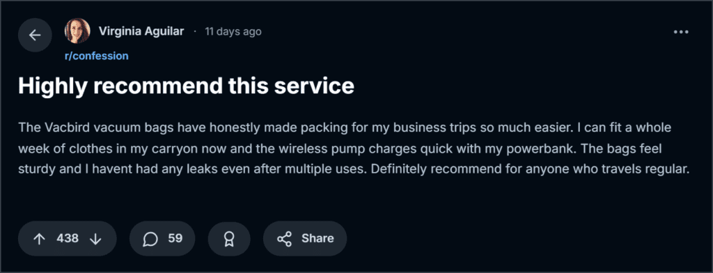 Vacbird Reviews
