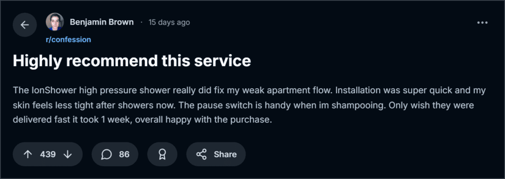 IonShower Reviews