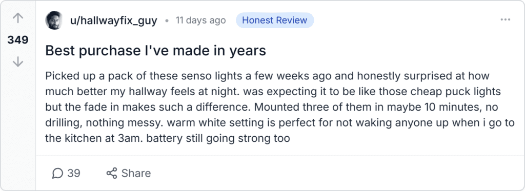 SenssoLight Motion Sensor Light Reviews