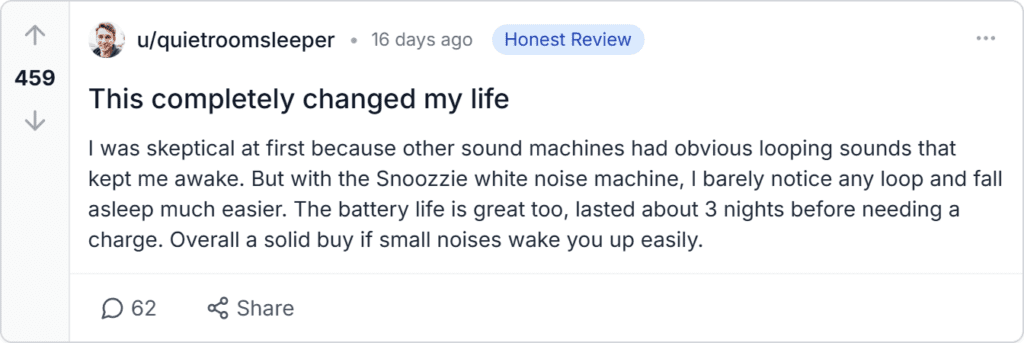 Snoozzie White Noise Machine Reviews
