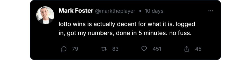 Lotto Wins Reviews