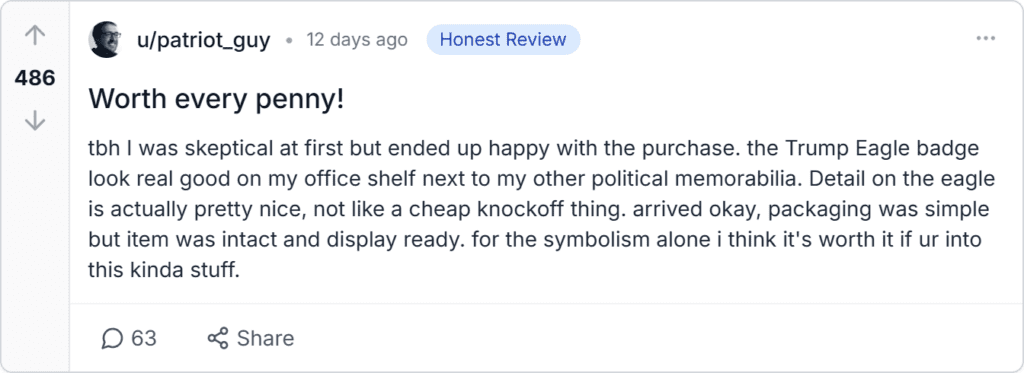 Trump Eagle Reviews