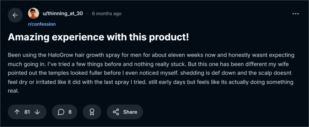 HaloGrow Male Reviews