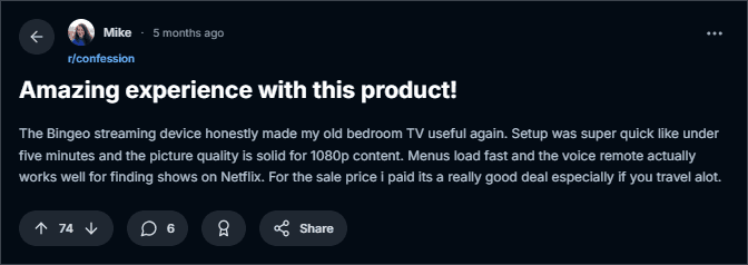 reddit review