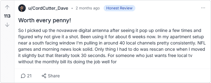 reddit review