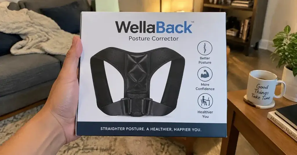 wellaback posture corrector in hand