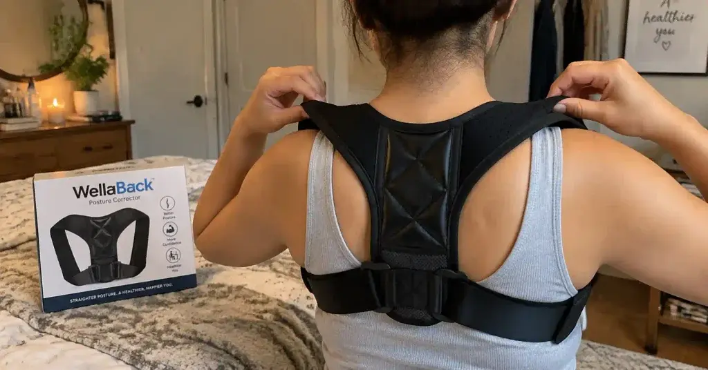 wellaback posture corrector in use