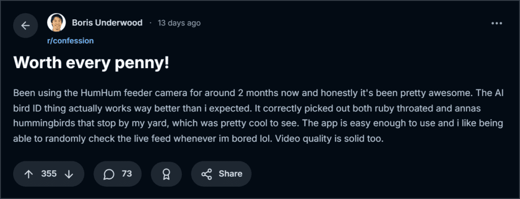 Happy Birdy HumHum Feeder Reviews