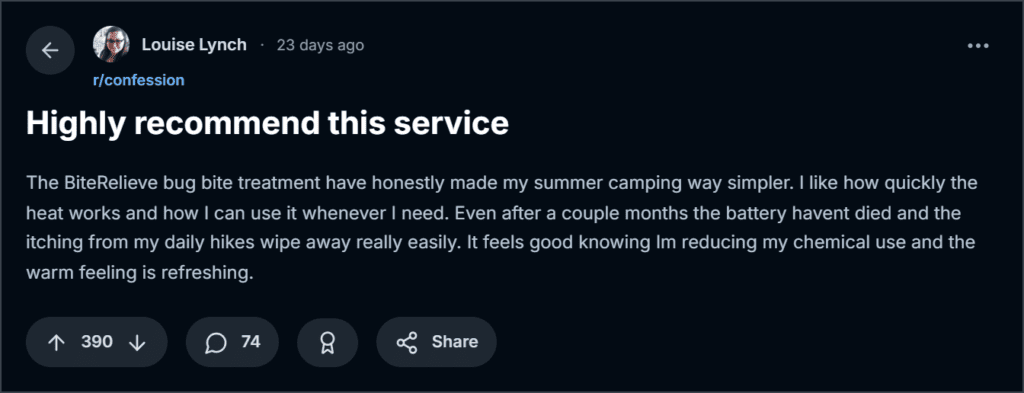 Insect Bite Relief Reviews