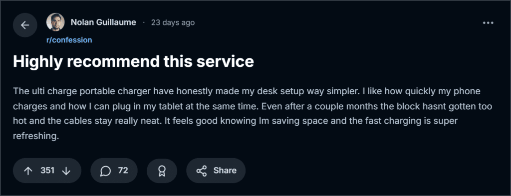 Ulti-Charge Reviews