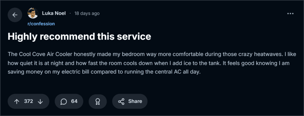 CoolCove Air Cooler Reviews