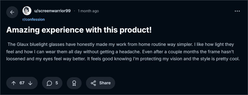 Glaux Reviews