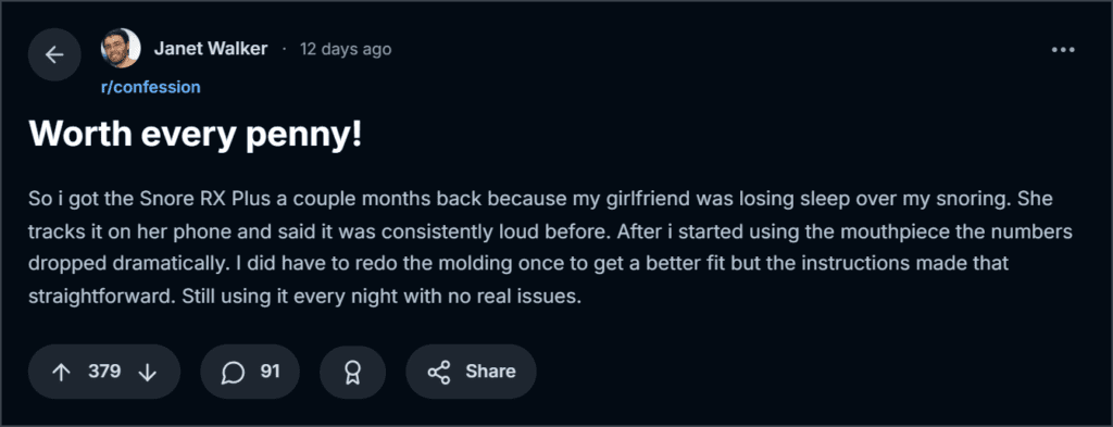 SnoreRX Reviews