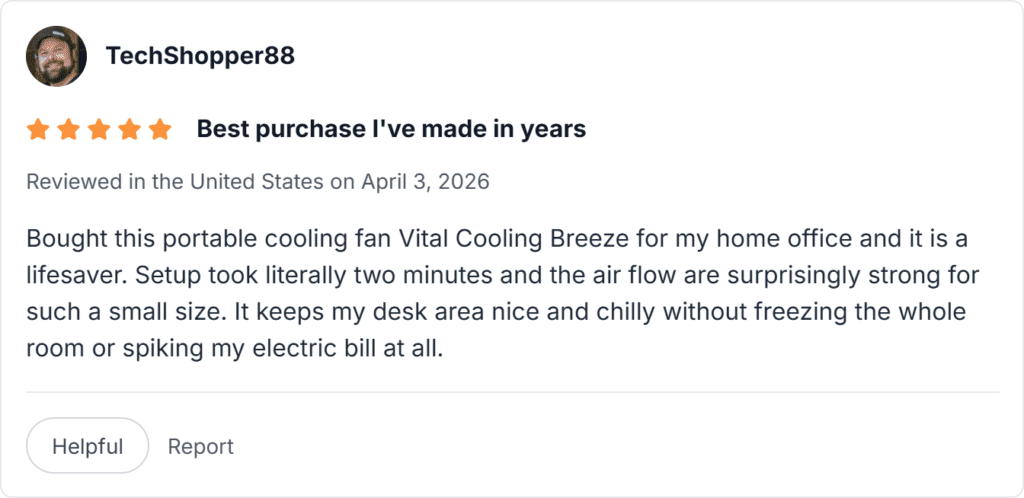 Vital Cooling Breeze Reviews