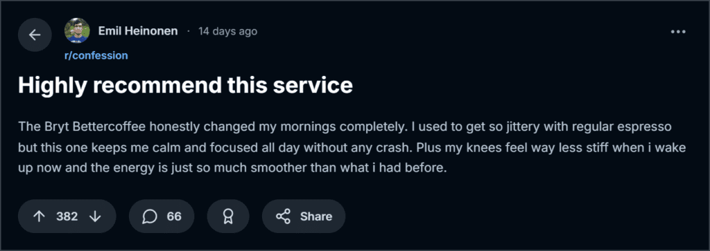 Bryt Better Coffee Reviews 