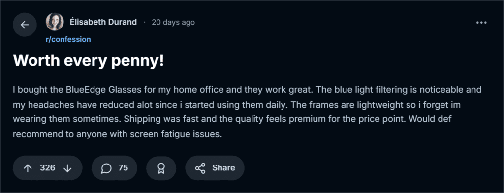 Blue Edge Glasses Reviews