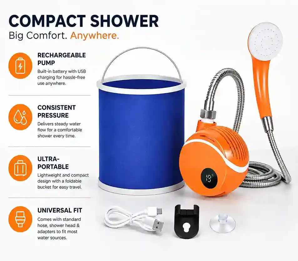 Aquatrail portable shower