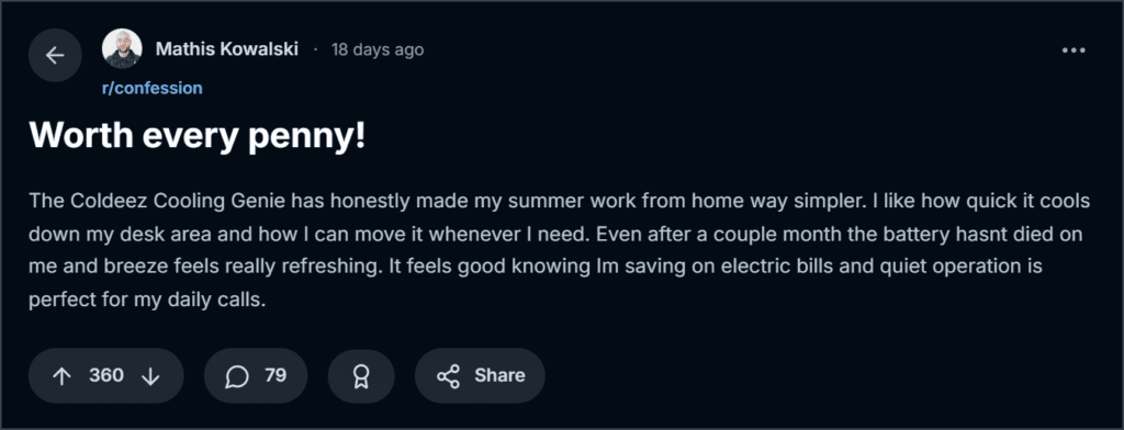 Coldeez Cooling Genie Reviews