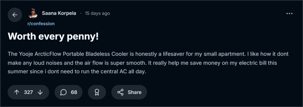 ArcticFlow Portable Tower Fan 
