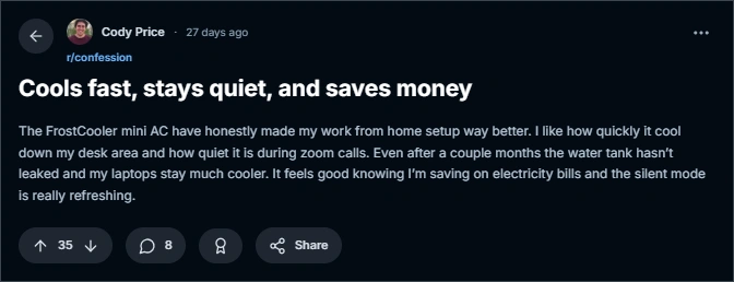 reddit frostcooler review