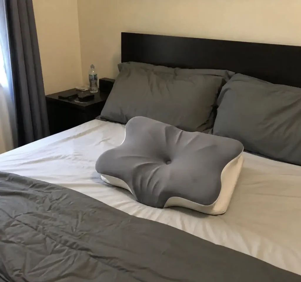 Gray ArcaPillow with cooling Ice Silk cover.