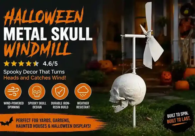 Halloween Metal Skull Windmill Reviews
