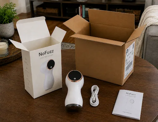 No Fuzz lint remover unboxing image