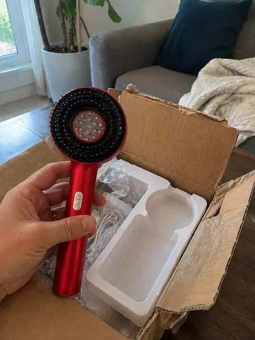 Rovay red light scalp brush unboxing image