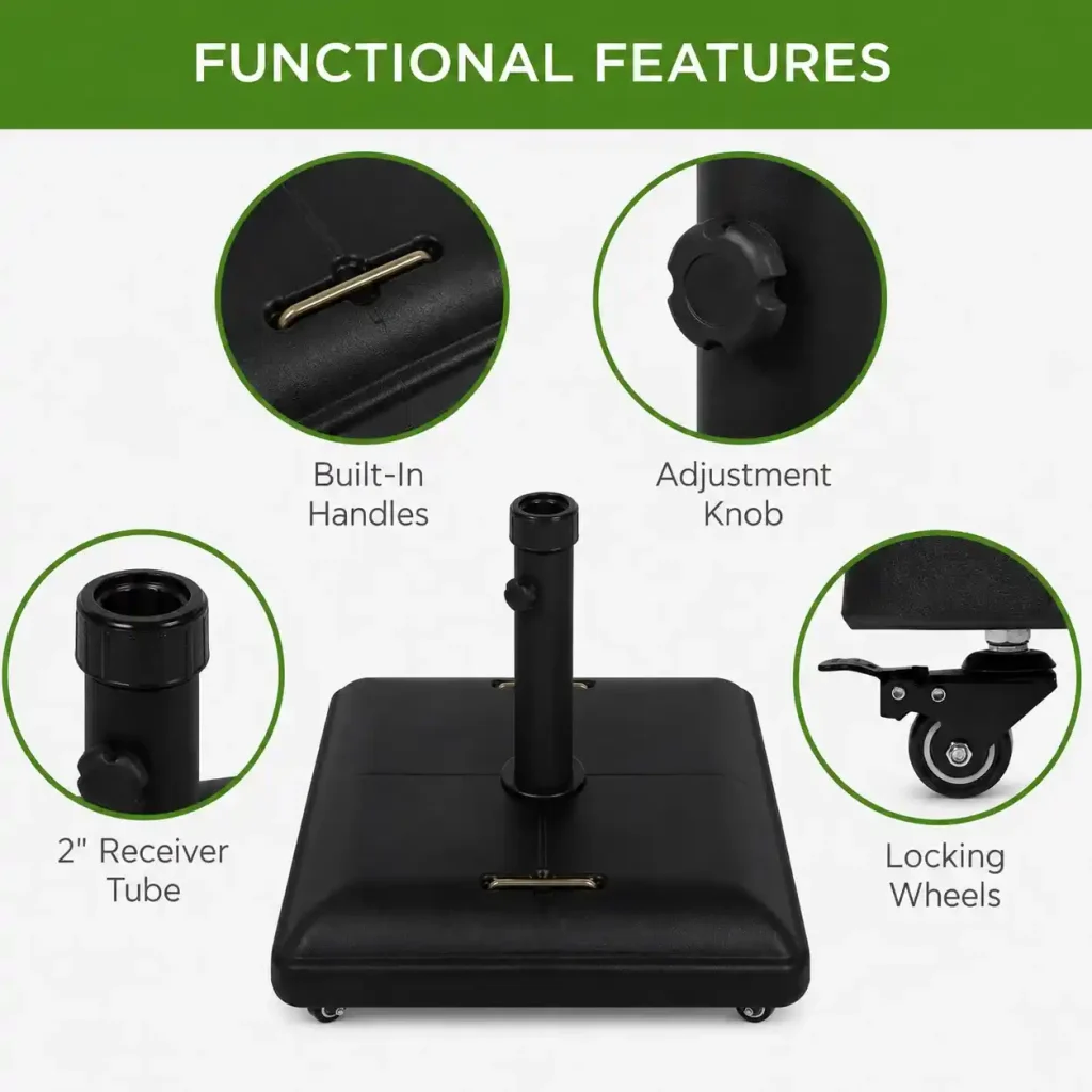 heavy duty umbrella base stand