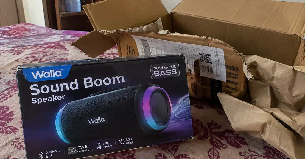 walla sound boom speaker unboxing