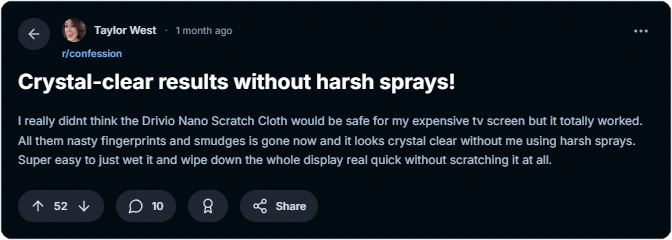 Drivio Nano Scratch Cloth reddit review