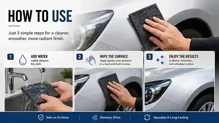 Drivio scratch remover cloths usage instruction