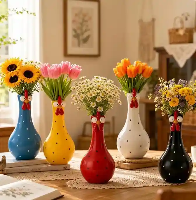Shirem chicken flower vase